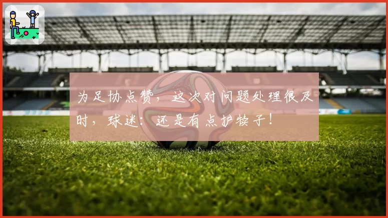 为足协点赞,这次对问题处理很及时,球迷:还是有点护犊子!